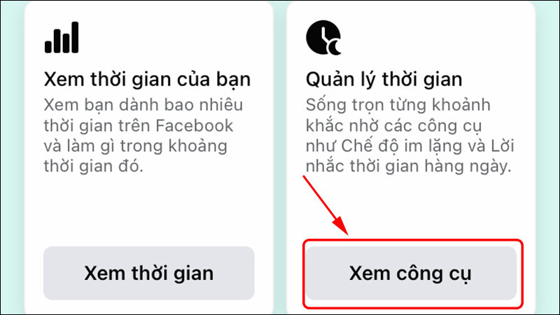 Truy cập vào mục Quản lý thời gian