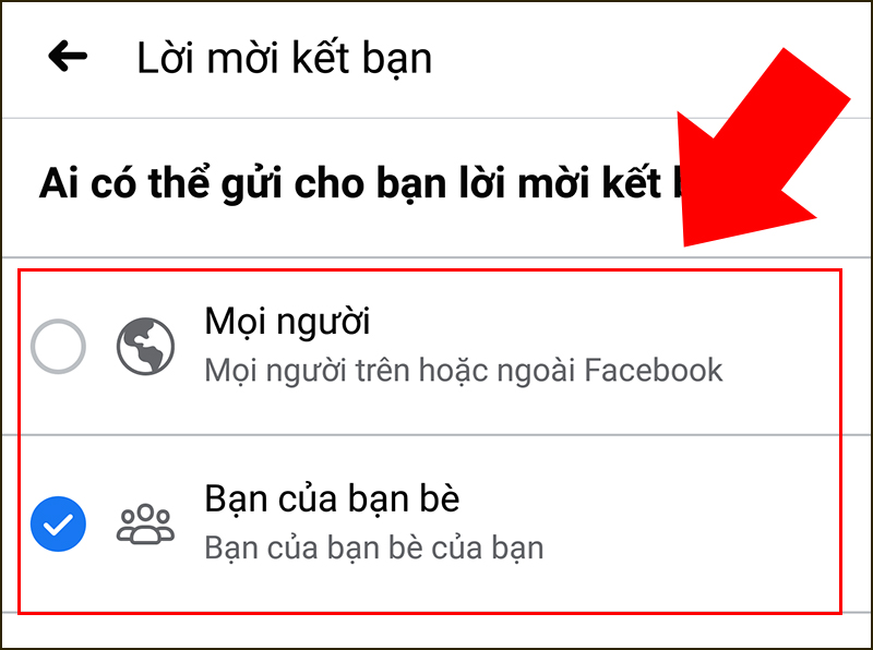 Lựa chọn chế độ phù hợp