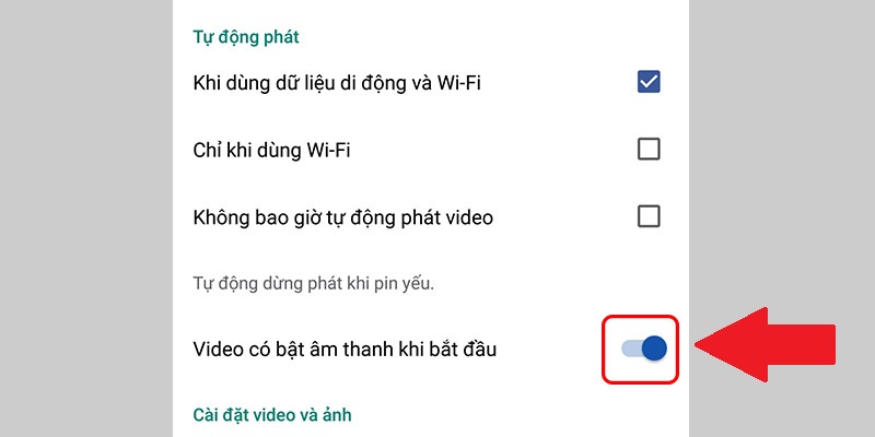 Bật, tắt âm thanh phát video tự động trên Facebook ở Android