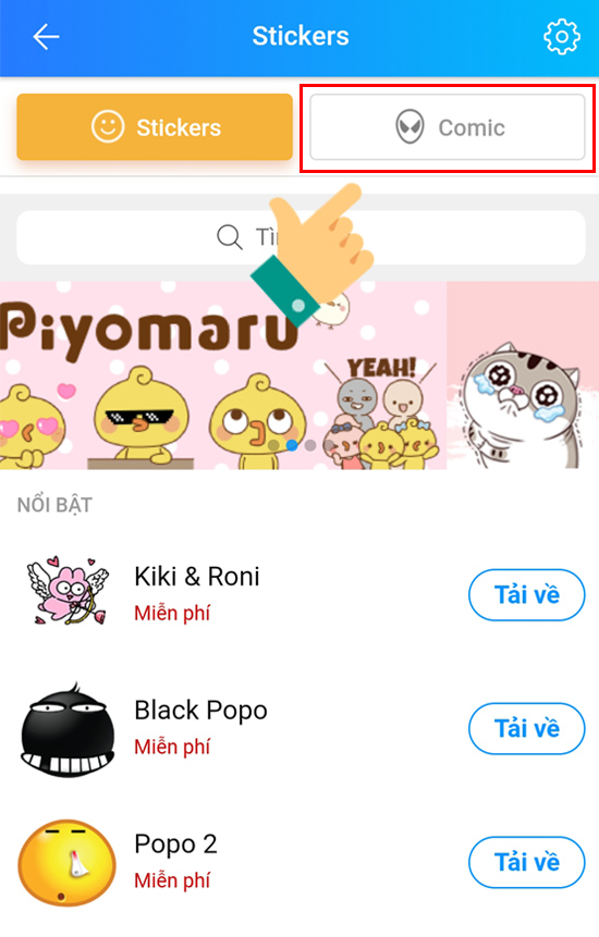 chọn Comic