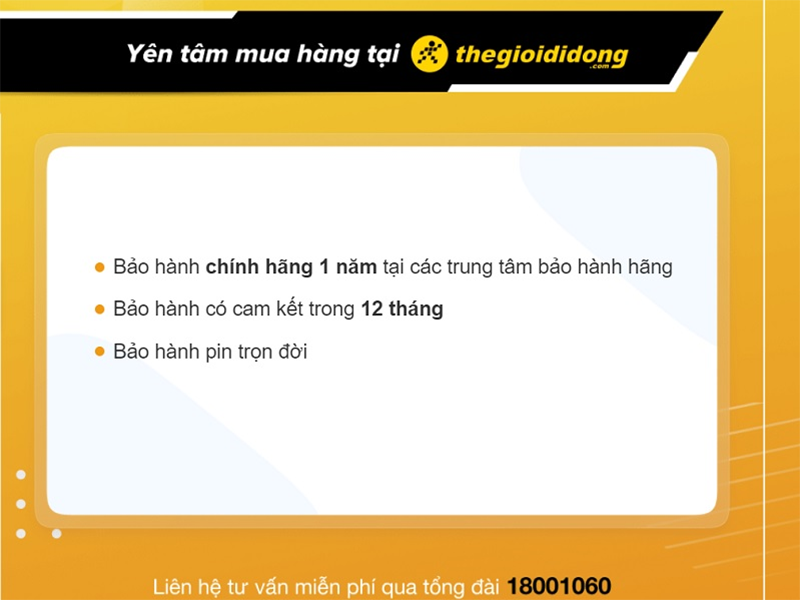 Chính sách bảo hành tại Thế Giới Di Động