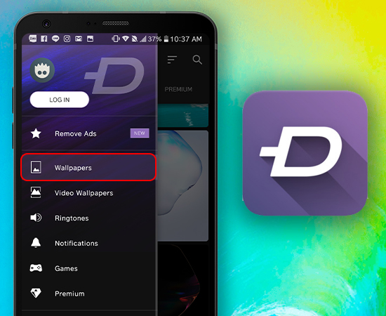 1.Tải ứng dụng Zedge