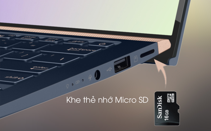 Khe cắm Micro SD trên laptop