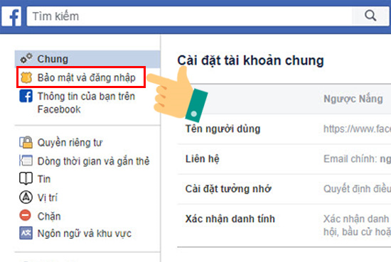 Tại màn hình Cài đặt chọn Bảo mật và đăng nhập (Security and login).