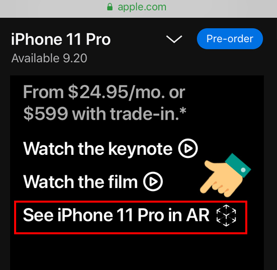  See iPhone 11 Pro in AR