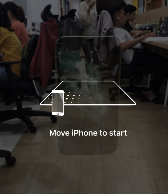  Move iPhone to start. 