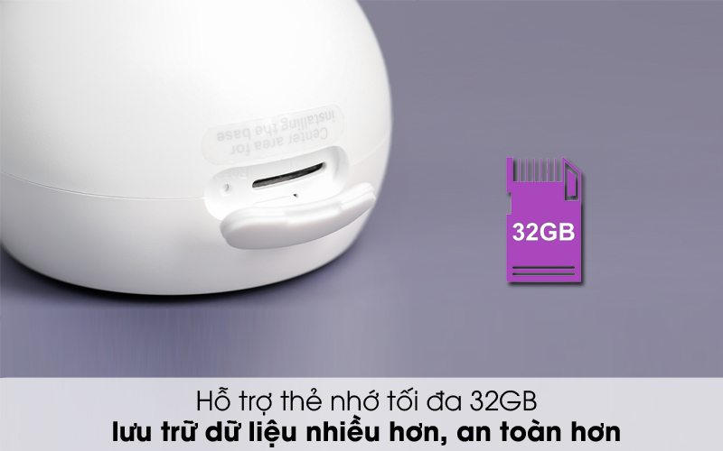  Lưu trữ dữ liệu qua thẻ nhớ lên đến 32GB