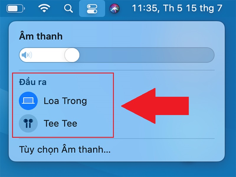 Kiểm tra nguồn phát có phải loa trong hay không