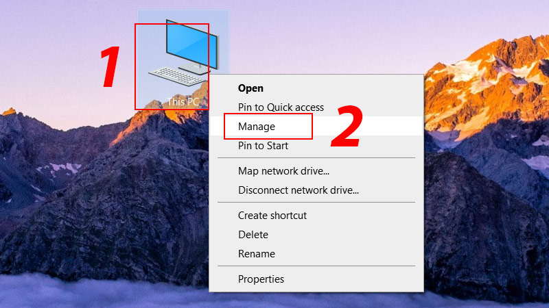 Cách mở cửa số Computer Management