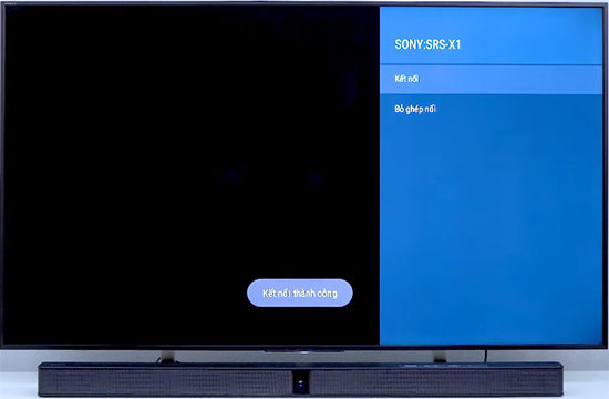 Sau khi thao tác thành công thì bạn đã kết nối thàn công tivi với loa.