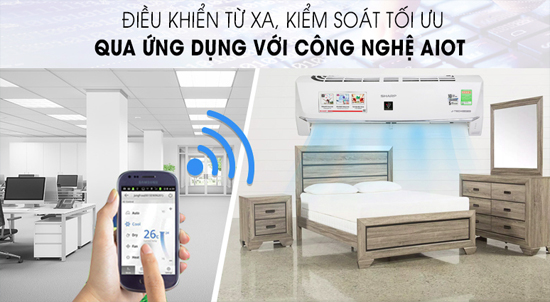 Sử dụng điện thoại điều khiển từ xa máy lạnh Sharp