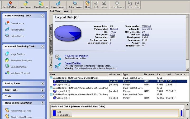 Phần mềm phân vùng ổ đĩa Paragon Partition Manager