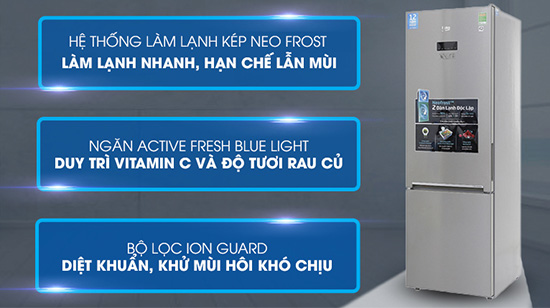  Tủ lạnh Beko Inverter 356 lít RCNT375E50VZX