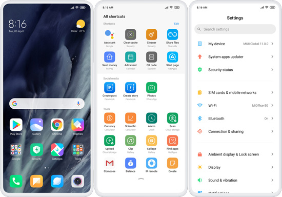 MIUI | Thiết kế đơn giản