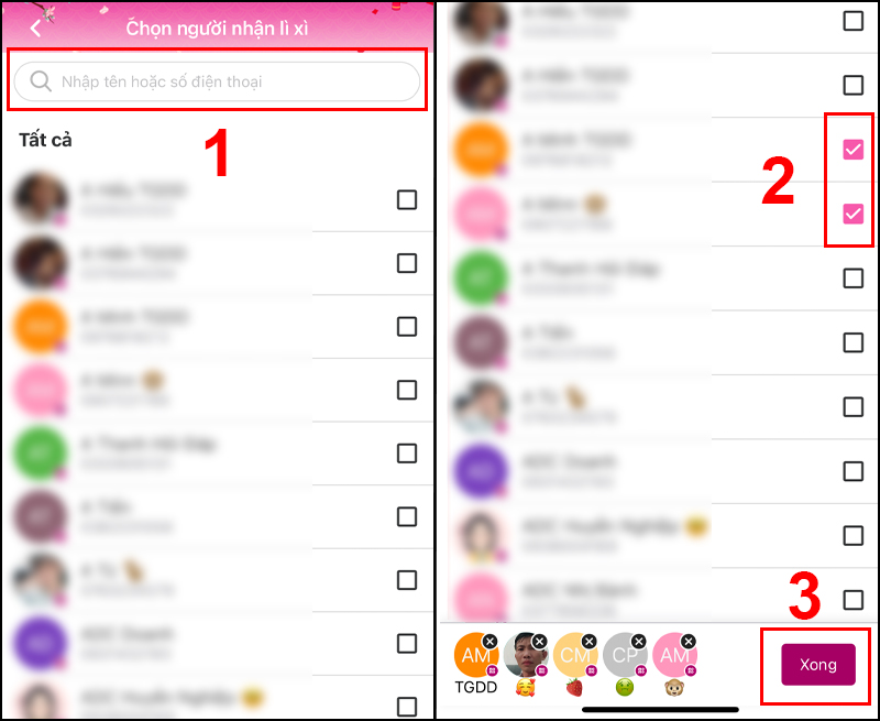 Nhấn Xong để hoàn tất