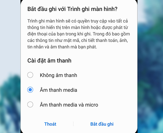 cài đặt âm thanh
