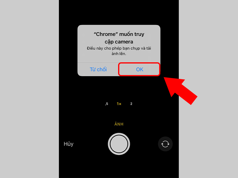 Cho phép trang web truy cập camera trên iPhone