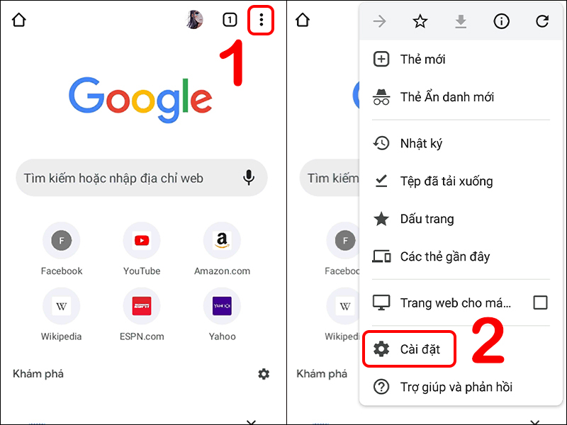 Cài đặt Google Chrome trên điện thoại Android