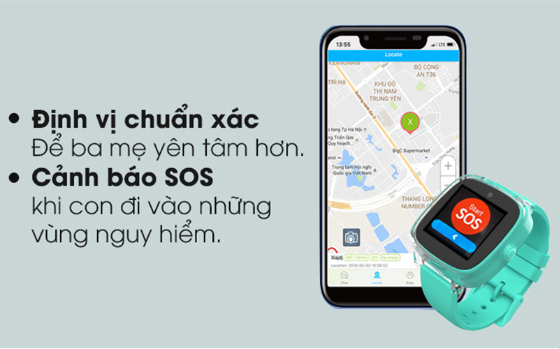 Nút SOS một chạm giúp phụ huynh an tâm