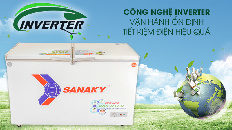 Công nghệ Inverter giúp tủ đông vận hành tiết kiệm điện nhưng vẫn duy trì được nhiệt độ ổn định