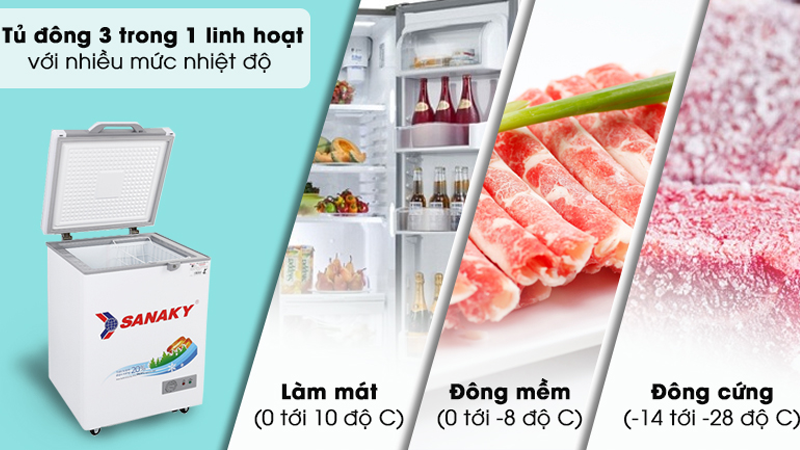 Tủ đông Sanaky 100 lít VH-1599HYK