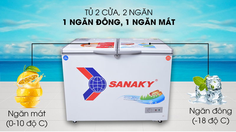 Tủ đông Sanaky 220 lít VH-2899W1