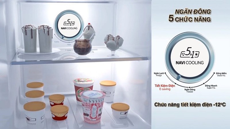 Giúp tiết kiệm khoảng 15% điện năng tiêu thụ so với ngăn đông thông thường