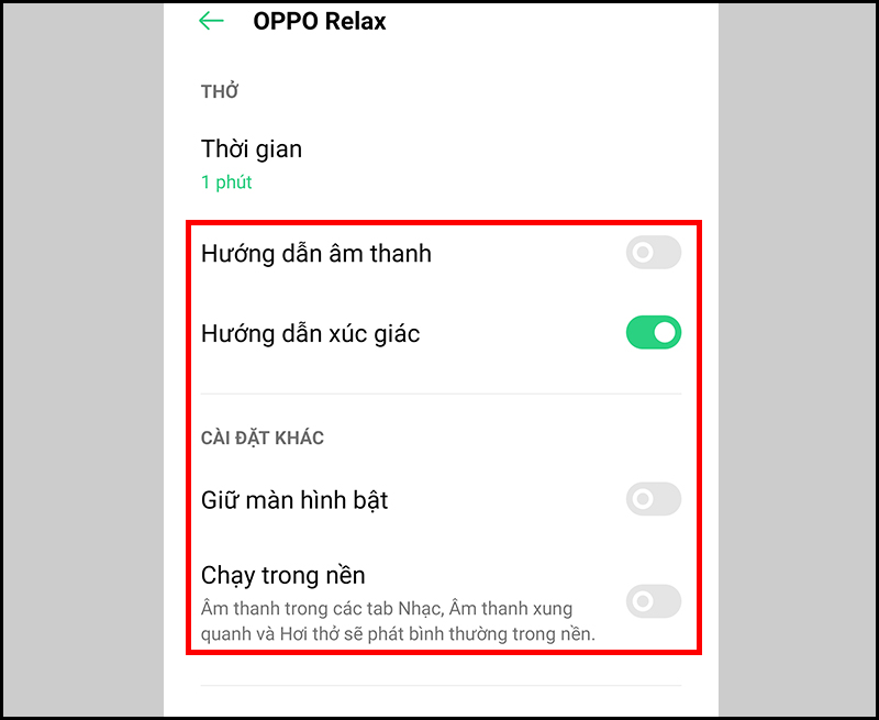 Các tùy chỉnh khác