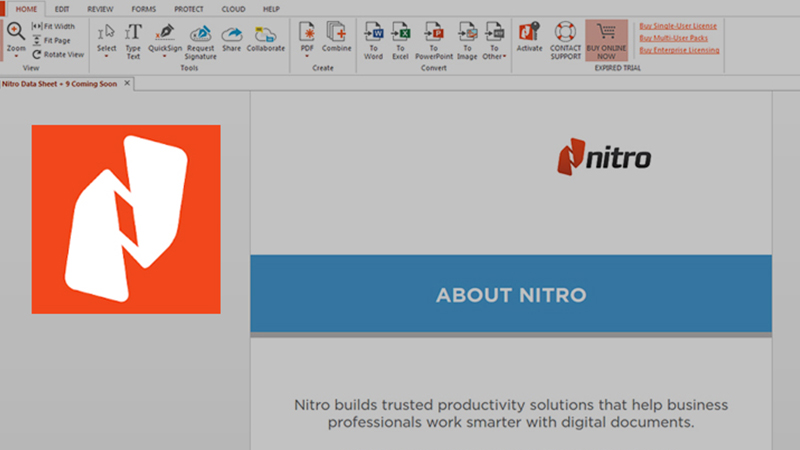 Phần mềm Nitro PDF Reader