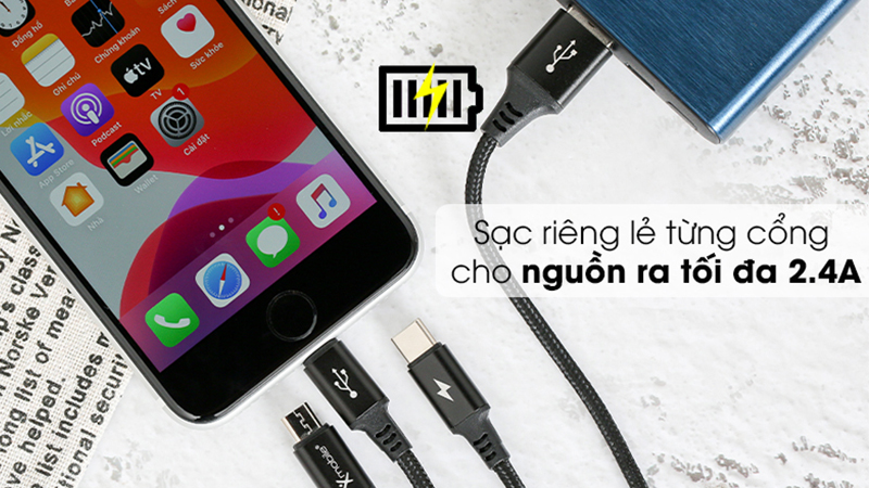 Tính năng nổi bật của cáp sạc Xmobile