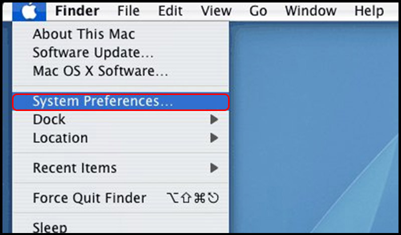 Vào System Preferences