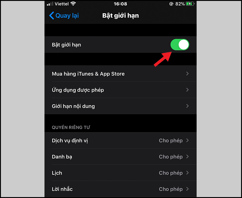 Bật giới hạn