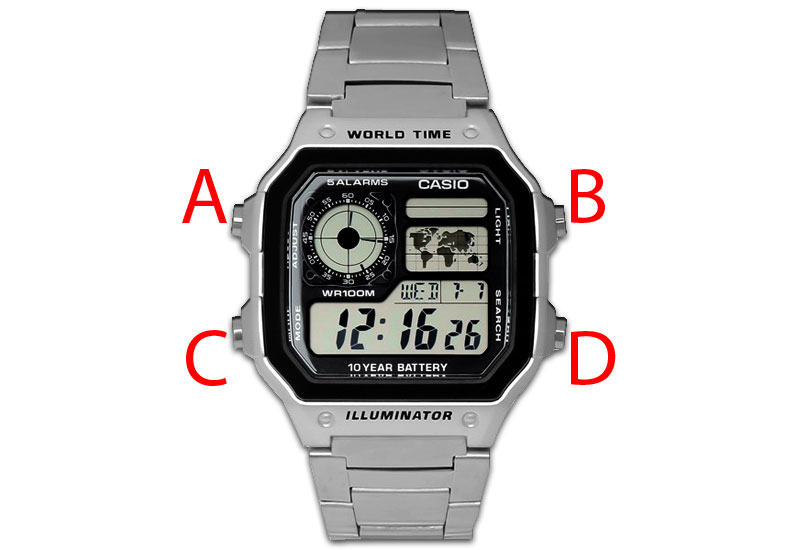 Đồng hồ Nam Casio AE-1200WHD