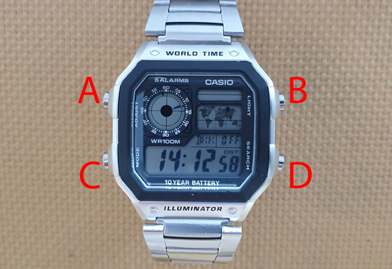 Hướng dẫn cách chỉnh DST trên Đồng hồ Nam Casio AE-1200WHD