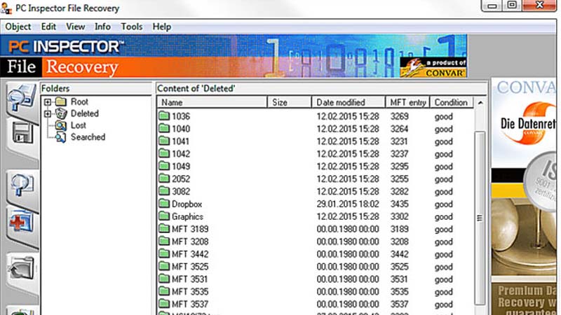 Phần mềm PC Inspector File Recovery