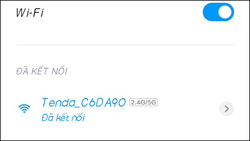 Dùng điện thoại, máy tính bảng kết nối vào WiFi Tenda