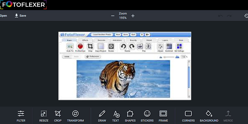 Chỉnh sửa ảnh online bằng Fotoflexer