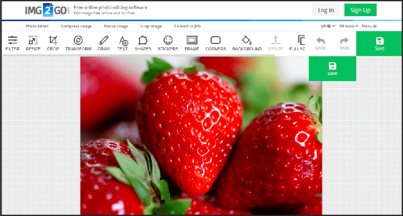 Chỉnh sửa ảnh online bằng Img2go
