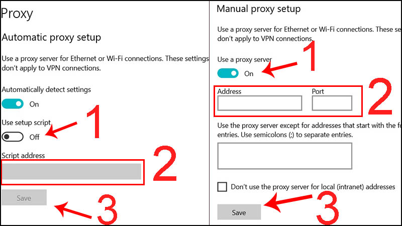 Bước 2: Thay đổi Proxy.