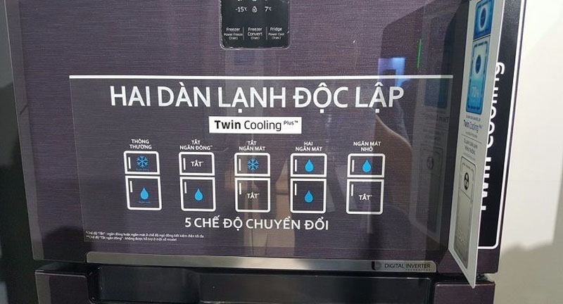Đối với tủ 2 dàn lạnh