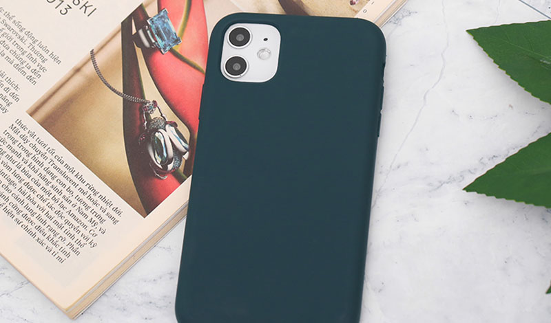 Ốp lưng iPhone 11 nhựa dẻo LIQUID SILICONE B JM Xanh rừng thẳm
