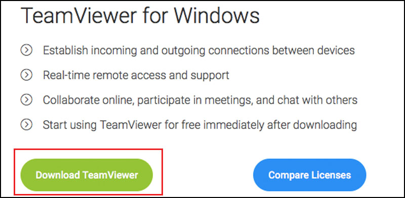 Cài đặt TeamViewer miễn phí cho Windows