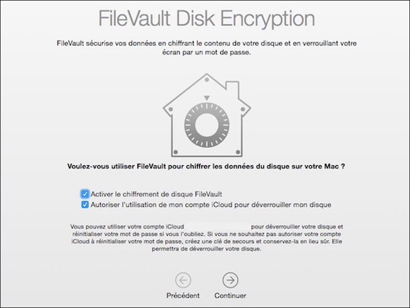 FileVault giúp mã hoá thông tin của người dùng 