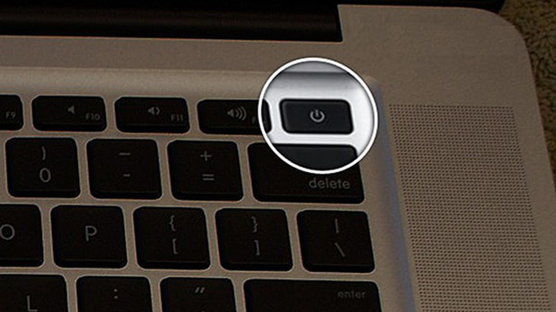 Nút nguồn trên MacBook không có Touch Bar