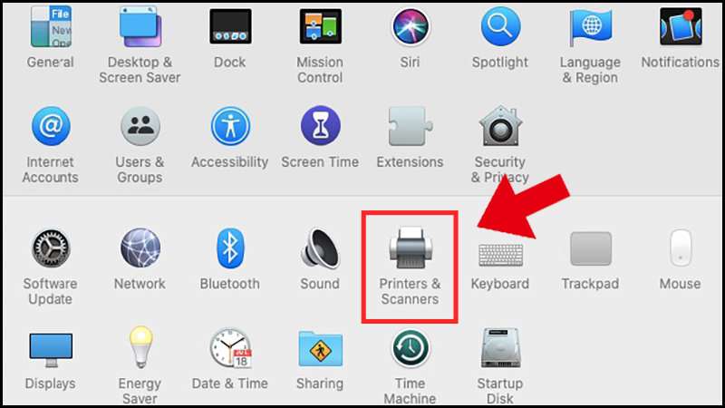 Chọn Printers & Scanners