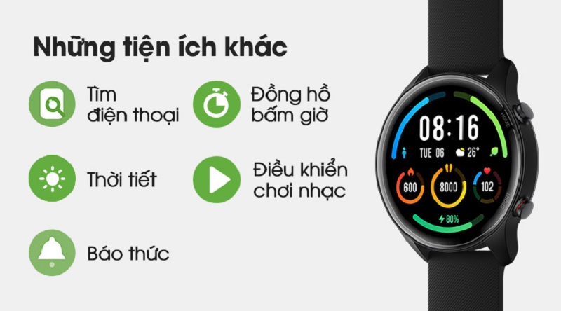 Đồng hồ cung cấp nhiều tính năng vô cùng tiện lợi 