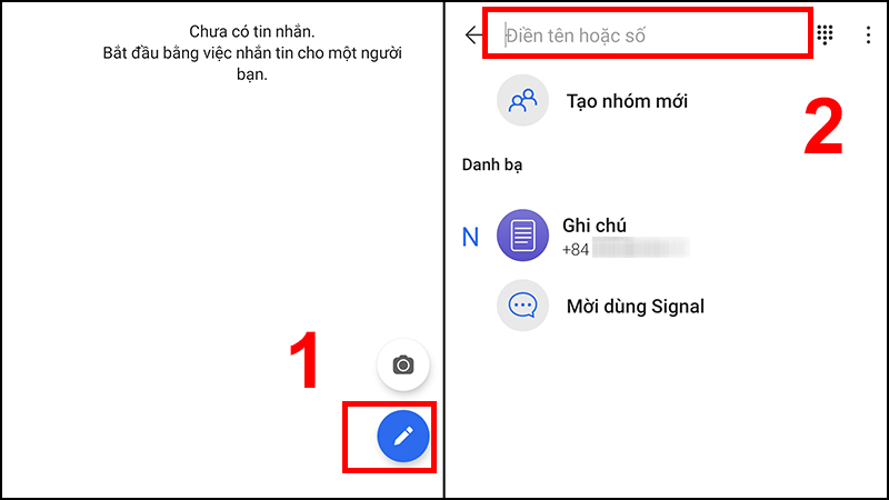 Sử dụng ứng dụng Signal trên điện thoại