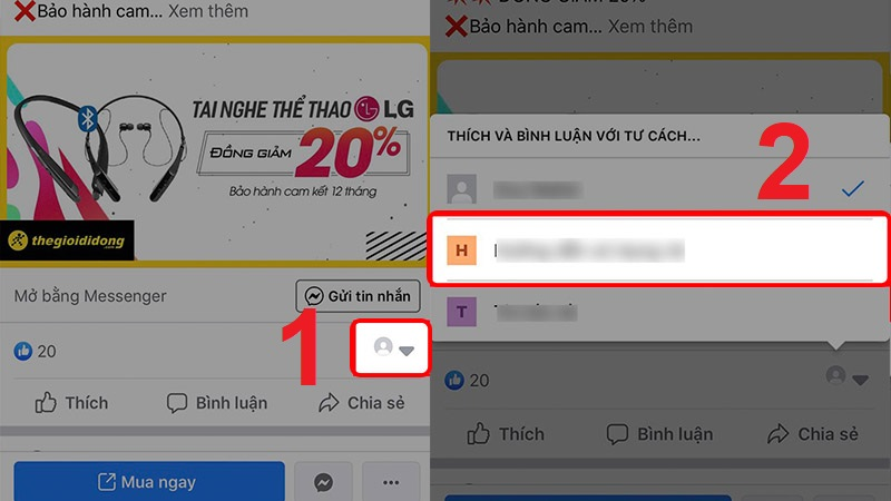 Chọn trang của bạn quản lý để comment bài viết