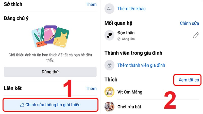 Chỉnh sửa thông tin giới thiệu