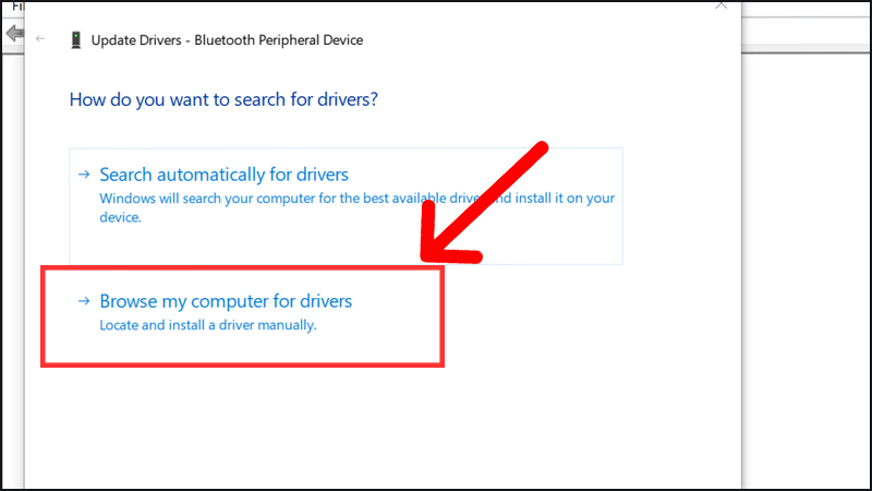 chọn Browse my computer for drivers computer